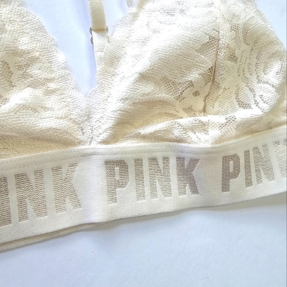 PINK by Victoria's Secret Lace Plunge Bralette Racerback Size Small - Picture 3 of 6